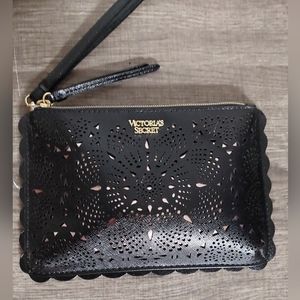 NWOT Victoria's secret Wristlet Black & Rose Gold